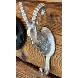 Wandhaken - Garderobenhaken Alpin-Chalet Steinbock silber