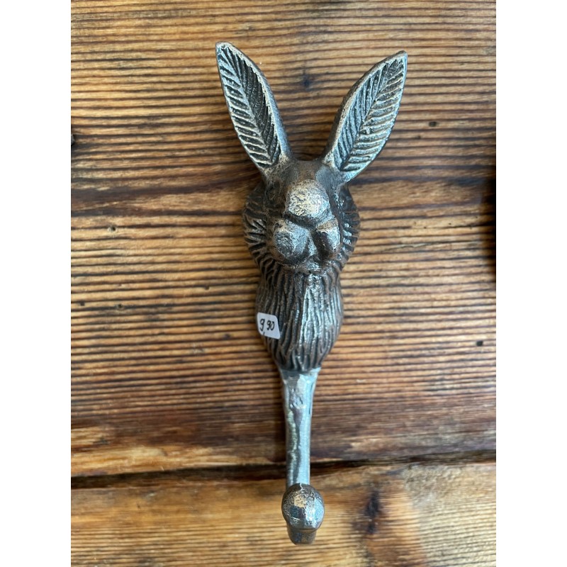 Wandhaken - Garderobenhaken Hase silber