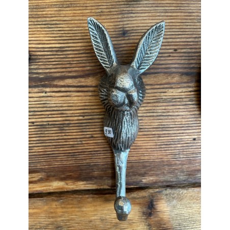 Wandhaken - Garderobenhaken Hase silber