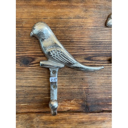 Wandhaken - Garderobenhaken Vogel silber