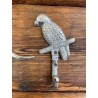 Wandhaken - Garderobenhaken Papagei Vogel silber