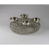 Moderner Adventskranz Kreise silber