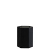 Lampenschirm modern Hexagon Veloursamt schwarz-taupe| Light&Living