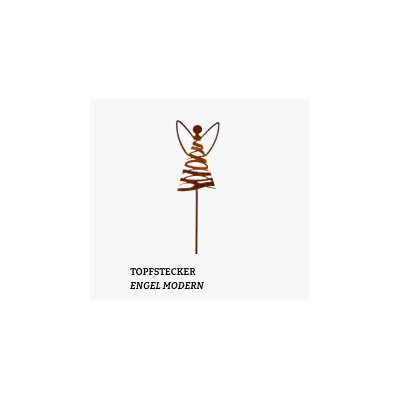 Gartenstecker Topfstecker Blumenstecker Rost Engel Modern dewoga