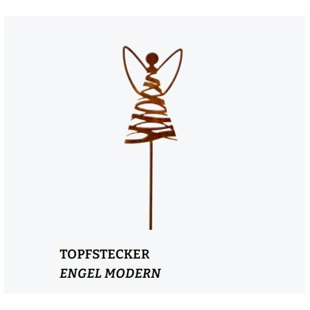 Gartenstecker Topfstecker Blumenstecker Rost Engel Modern dewoga