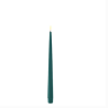 LED-Spitz-Stab-Dinner-Kerze Lack 2er Set|Deluxe Homeart| Jade-grün 28cm