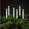 Weihnachtsbaumkerzen Echtwachs-LED |Deluxe Homeart| weiß 6St.