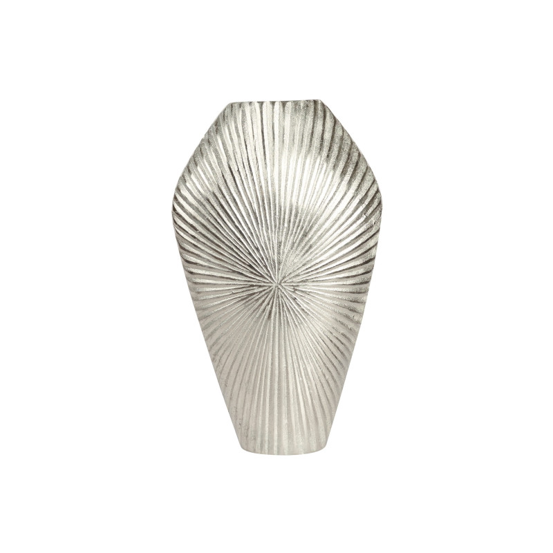 Vase silber mit Streifenoptik