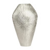 Vase silber mit Streifenoptik