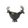 moderner Weinkühler Alpenchalet mit Hirsch schwarz