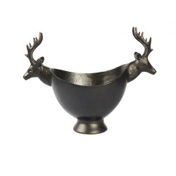 moderner Weinkühler Alpenchalet mit Hirsch schwarz
