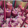 Echtwachs-LED-Stab-Kerze 2er Set|Deluxe Homeart| Magenta Pink 24cm